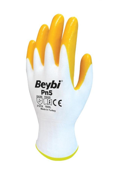 BEYBİ PN5 İŞ ELDİVENİ SARI (10 çift) 10/XL