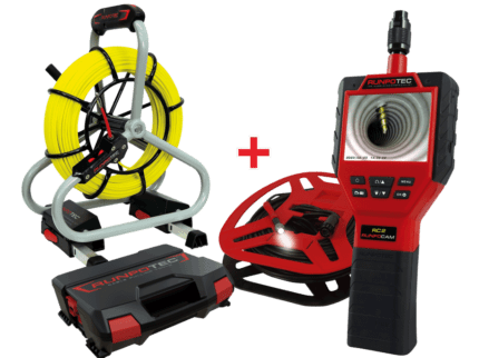 RUNPOTEC RC2 İnceleme Kamerası 50 m + GF4.5 Fiberglas Çubuk Ø 4,5 mm - 50 m için Rohrinspektion über lange Distanzen von kadar zu 50 m - 11140