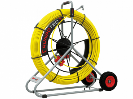 RUNPOTEC GF11 Fiberglas Çubuk Ø 11 mm - fahrbar dahil Doppelauslaufsystem Kablo Çekme Aleti için Boru Çapı 80 mm - 250 mm - 10092