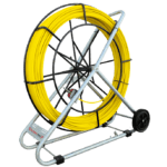 RUNPOTEC GF15 Fiberglas Çubuk Ø 15 mm - ile fahrbarer Stahlhaspel Kabeleinziehhilfe için Boru Çapı 180 - 450 mm - 10099